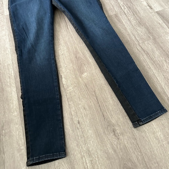 New Frame Le One Skinny Jeans Two-Tone Size 2 Blue Black - Picture 6 of 11